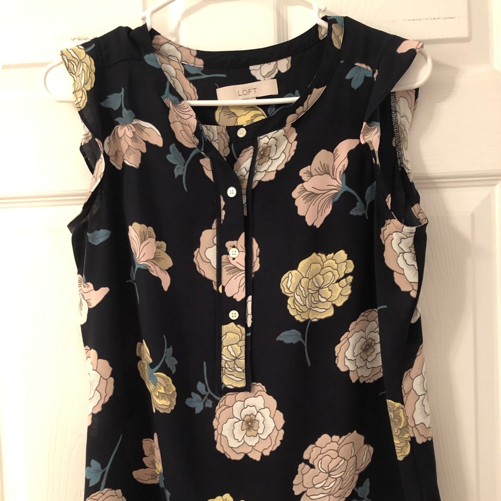 Loft Ruffle Shoulder Blouse